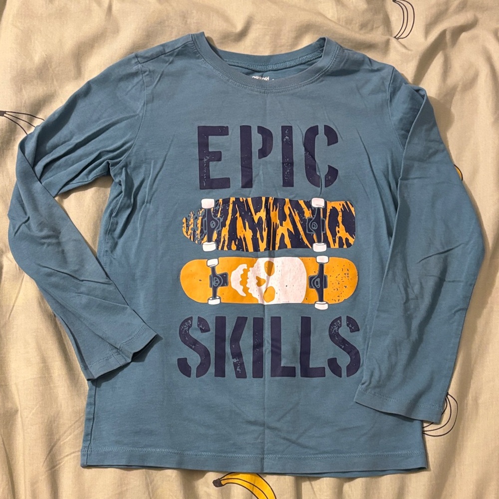 OshKosh B'gosh Epic Skills Long Sleeve Tee - Blue and Orange